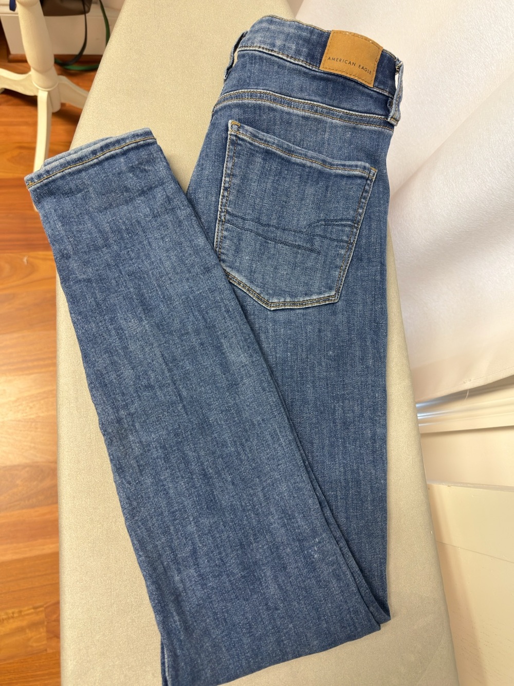 American Eagle Outfitters Women's Blue Skinny Jeans High-rise Stretch